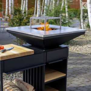 Alternative view of KRATKI QUADRUM/BBQ/H ΜΕ ΠΑΓΚΟ - ΦΟΡΗΤΟ ΜΠΑΡΜΠΕΚΙΟΥ ΞΥΛΟΥ ΜΕ ΕΠΙΦΑΝΕΙΑ ΧΑΛΥΒΑ ΓΙΑ ΥΓΙΕΙΝΟ ΨΗΣΙΜΟ ΧΩΡΙΣ ΑΝΑΘΥΜΙΑΣΕΙΣ