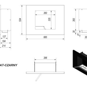 Alternative view of KRATKI QUAT TUV BLACK ΕΠΙΤΟΙΧΙΑ ΕΣΤΙΑ ΒΙΟΑΙΘΑΝΟΛΗΣ