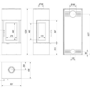 Alternative view of KRATKI THOR/VIEW (A+) ECODESIGN 8KW (80-105M2) ΕΝΕΡΓΕΙΑΚΗ ΣΟΜΠΑ ΤΡΙΩΝ ΟΨΕΩΝ ΑΠΟ ΧΑΛΥΒΑ ΜΕ ΛΕΥΚΑ ΚΕΡΑΜΙΚΑ TERMOTEC