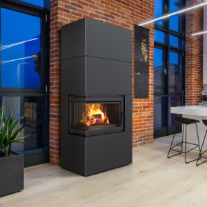 Alternative view of KRATKI SIMPLE/BOX/L/S/BLACK ΑΡΙΣΤΕΡΗ ΓΩΝΙΑ 8KW / 70-90m2 ΕΝΕΡΓΕΙΑΚΟ ΤΖΑΚΙ ΜΑΝΤΕΜΕΝΙΟ ΜΕ ΜΕΤΑΛΛΙΚΟ ΚΕΛΥΦΟΣ