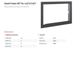 Alternative view of KRATKI BLENDA/100/60/LUCY/14/T ΧΑΛΥΒΔΙΝΗ ΚΟΡΝΙΖΑ ΤΖΑΚΙΟΥ LUCY/14/T (79,6X50,5CM ΕΣΩΤΕΡΙΚΑ - 91,3X62,2CM ΕΞΩΤΕΡΙΚΑ)