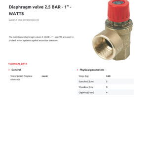 Alternative view of KRATKI SVH25-1 ΒΑΛΒΙΔΑ ΠΙΕΣΗΣ 2,5 BAR