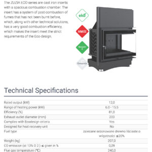 Alternative view of KRATKI ZUZIA/ECO/P/BS/DECO ΔΕΞΙΑ ΓΩΝΙΑ 12KW / 120-160m2 ΕΝΕΡΓΕΙΑΚΟ ΤΖΑΚΙ ΜΑΝΤΕΜΕΝΙΟ ΑΕΡΟΘΕΡΜΟ ΜΕ ΑΝΟΙΓΟΜΕΝΗ ΠΟΡΤΑ