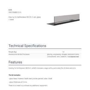 Alternative view of KRATKI DELTA2/SZYBA ΠΡΟΣΤΑΤΕΥΤΙΚΟ ΤΖΑΜΙ ΕΣΤΙΑΣ ΒΙΟΑΙΘΑΝΟΛΗΣ DELTA2