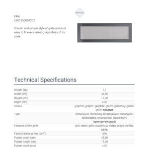Alternative view of KRATKI ΠΕΡΣΙΔΑ 49G 17X49CM ΓΡΑΦΙΤΗΣ