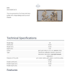 Alternative view of KRATKI MYSLIWY ΔΙΑΚΟΣΜΗΤΙΚΗ ΠΕΡΣΙΔΑ ΜΕ ΣΚΗΝΗ ΚΥΝΗΓΙΟΥ ΣΕ ΧΡΩΜΑ ΧΡΥΣΟ