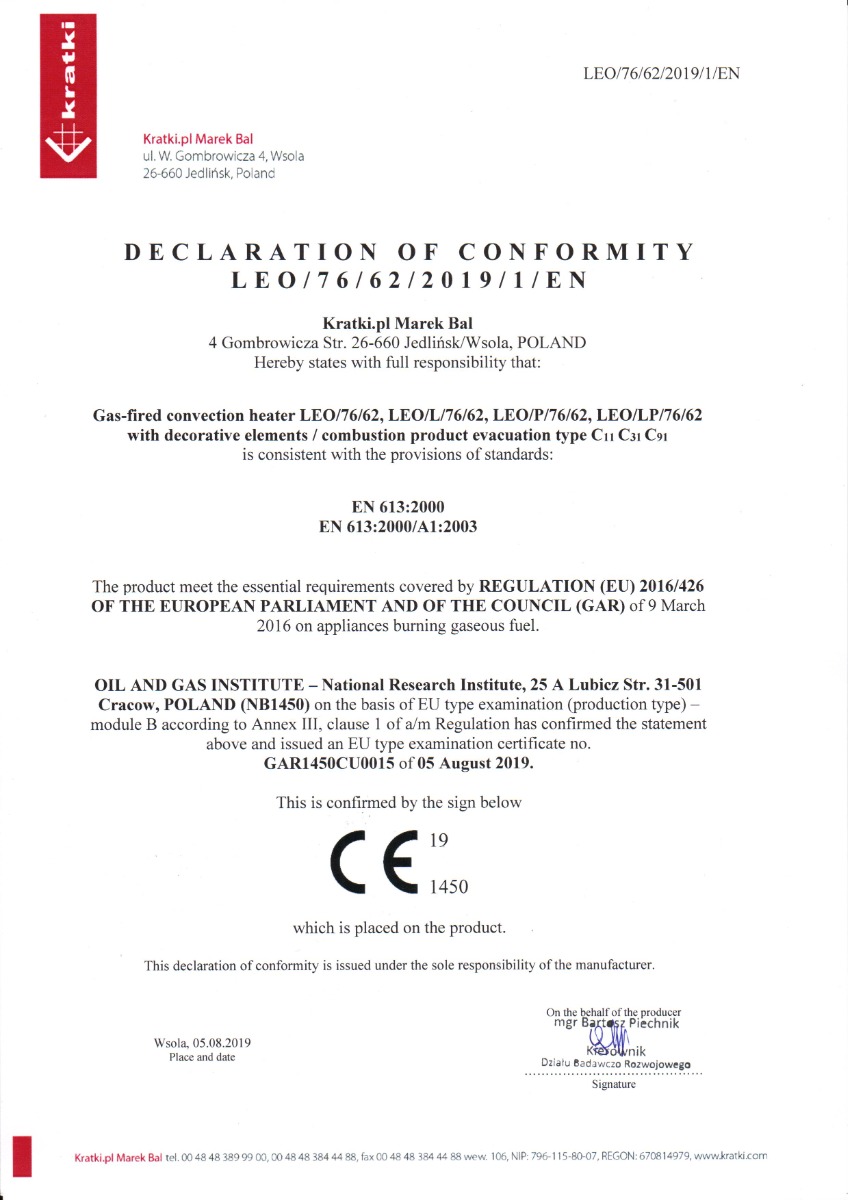 KRATKI LEO/P/76/62/G20 ΔΕΞΙΑ ΓΩΝΙΑ 8,6KW (55-90M2) ΕΝΕΡΓΕΙΑΚΟ ΤΖΑΚΙ ΦΥΣΙΚΟΥ ΑΕΡΙΟΥ - Image 5