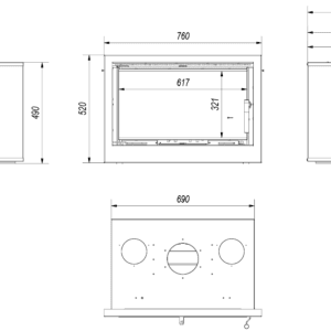 Alternative view of KRATKI KASETA/ARKE/70/BLACK (69X49CM ΑΠΑΙΤΟΥΜΕΝΟ ΑΝΟΙΓΜΑ) 8KW ECODESIGN A+ (80-120Μ2)  ΕΝΕΡΓΕΙΑΚΗ ΕΣΤΙΑ ΑΕΡΟΘΕΡΜΗ ΜΕ ΔΙΠΛΟ ΒΕΝΤΙΛΑΤΕΡ (260M3/h) ΚΑΙ ΜΑΥΡΑ ΚΕΡΑΜΙΚΑ TERMOTEC