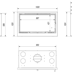 Alternative view of KRATKI KASETA/ARKE/95/BLACK (95X59CM ΑΠΑΙΤΟΥΜΕΝΟ ΑΝΟΙΓΜΑ) ECODESIGN (A+) 14KW (100-185Μ2)  ΕΝΕΡΓΕΙΑΚΗ ΕΣΤΙΑ ΑΕΡΟΘΕΡΜΗ ΜΕ ΔΙΠΛΟ ΒΕΝΤΙΛΑΤΕΡ (372M3/h) ΚΑΙ ΜΑΥΡΑ ΚΕΡΑΜΙΚΑ TERMOTEC