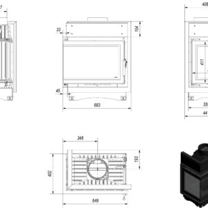 Alternative view of KRATKI MAJA/L/BS/DECO ΑΡΙΣΤΕΡΗ ΓΩΝΙΑ 8KW / 90-120m2 ΕΝΕΡΓΕΙΑΚΟ ΤΖΑΚΙ ΜΑΝΤΕΜΕΝΙΟ ΜΕ ΑΝΟΙΓΟΜΕΝΗ ΠΟΡΤΑ