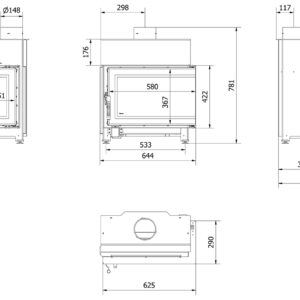 Alternative view of KRATKI SIMPLE/S/P/BS ΔΕΞΙΑ ΓΩΝΙΑ ΑΝΟΙΓΟΜΕΝΟ ECODESIGN (A+) 6KW (50-70M2) ΕΝΕΡΓΕΙΑΚΟ ΤΖΑΚΙ ΑΠΟ ΧΑΛΥΒΑ ΜΕ ΕΠΕΝΔΥΣΗ TERMOTEC