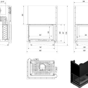 Alternative view of KRATKI OLIWIA/L/BS/G ΑΡΙΣΤΕΡΗ ΓΩΝΙΑ ΣΥΡΟΜΕΝΟ ECODESIGN 18KW (150-180M2) ΕΝΕΡΓΕΙΑΚΟ ΤΖΑΚΙ ΑΕΡΟΘΕΡΜΟ ΜΑΝΤΕΜΕΝΙΟ