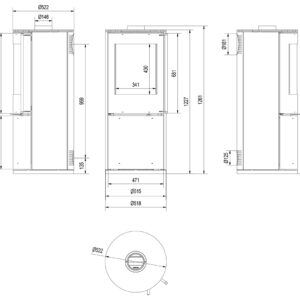 Alternative view of KRATKI KOZA/PICARD (A+) ECODESIGN 9KW (80-110M2) ΕΝΕΡΓΕΙΑΚΗ ΣΟΜΠΑ ΑΠΟ ΧΑΛΥΒΑ ΜΕ ΛΕΥΚΑ ΚΕΡΑΜΙΚΑ TERMOTEC