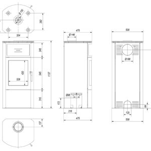 Alternative view of KRATKI KOZA/TITAN (95-120M2) ΕΝΕΡΓΕΙΑΚΗ ΣΟΜΠΑ ΞΥΛΟΥ ΑΠΟ ΧΑΛΥΒΑ ΜΕ ΕΠΕΝΔΥΣΗ TERMOTEC