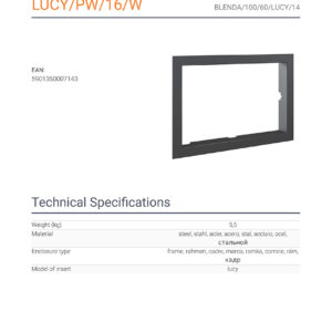 Alternative view of KRATKI BLENDA/100/60/LUCY/14 ΧΑΛΥΒΔΙΝΗ ΚΟΡΝΙΖΑ ΤΖΑΚΙΟΥ LUCY/14 - LUCY/14/SLIM - LUCY/PW/16/W (79,6X50,5CM ΕΣΩΤΕΡΙΚΑ - 91,3X62,2CM ΕΞΩΤΕΡΙΚΑ)