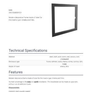 Alternative view of KRATKI BLENDA/A/F/DECO ΧΑΛΥΒΔΙΝΗ ΚΟΡΝΙΖΑ ΤΖΑΚΙΟΥ AMELIA/DECO - FELIX/DECO (88,9X60,3CM ΕΣΩΤΕΡΙΚΑ - 88,9Χ72,7CM ΕΞΩΤΕΡΙΚΑ))