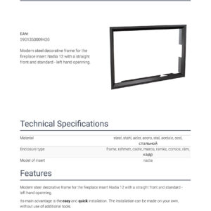 Alternative view of KRATKI BLENDA/NADIA/12 ΧΑΛΥΒΔΙΝΗ ΚΟΡΝΙΖΑ ΤΖΑΚΙΟΥ NADIA/12 (78,9X50,2CM ΕΣΩΤΕΡΙΚΑ - 87,2X58,5CM ΕΞΩΤΕΡΙΚΑ)