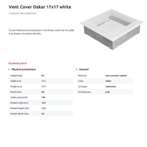 Alternative view of KRATKI ΠΕΡΣΙΔΑ 17OB 17X17CM ΛΕΥΚΗ
