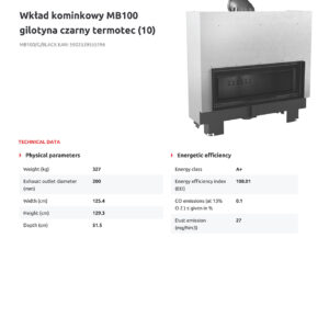 Alternative view of KRATKI MB100/G/BLACK (A+) 14KW ΣΥΡΟΜΕΝΟ (120-150M2) ΕΝΕΡΓΕΙΑΚΟ ΤΖΑΚΙ ΑΕΡΟΘΕΡΜΟ ΜΕ ΜΑΥΡΑ ΚΕΡΑΜΙΚΑ TERMOTEC