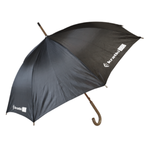 KRATKI ΜΑΥΡΗ ΑΥΤΟΜΑΤΗ ΟΜΠΡΕΛΑ ΜΕ ΞΥΛΙΝΗ ΛΑΒΗ ΚΑΙ ΕΤΑΙΡΙΚΟ LOGO - GADZETY/PARASOLKA/LOGO/KRATKIPRO