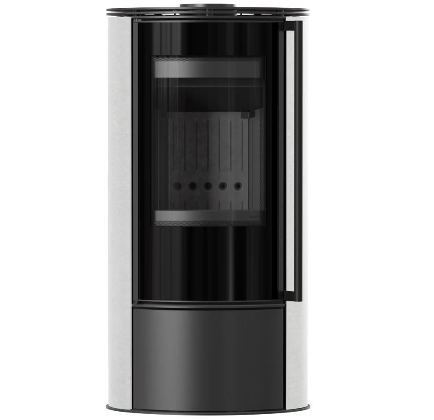 KRATKI ERIK/WS/BLACK (WHITE SATIN) 5,5KW (40-60M2) ΕΝΕΡΓΕΙΑΚΗ ΣΟΜΠΑ ΞΥΛΟΥ ΑΠΟ ΧΑΛΥΒΑ ΜΕ ΜΑΥΡΑ ΚΕΡΑΜΙΚΑ TERMOTEC