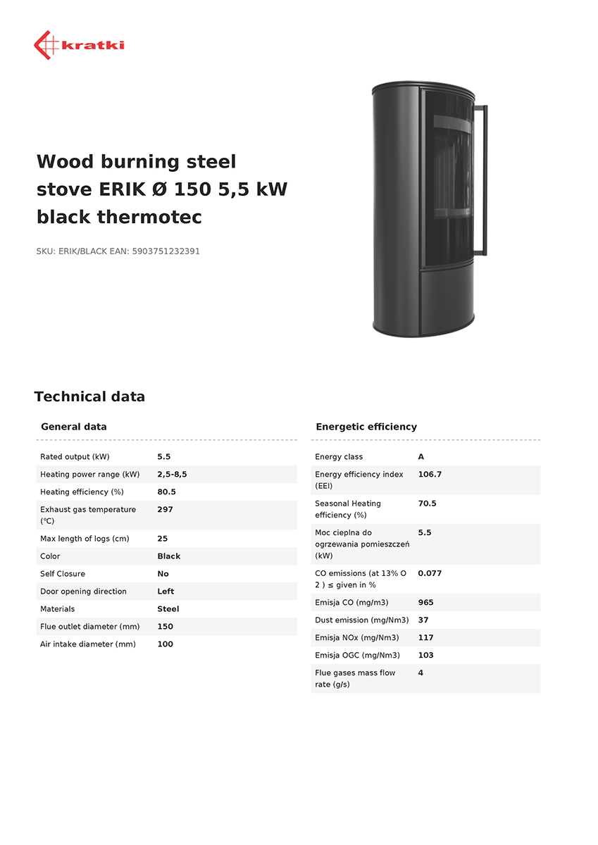 KRATKI ERIK/BLACK 5,5KW (40-60M2) ΕΝΕΡΓΕΙΑΚΗ ΣΟΜΠΑ ΞΥΛΟΥ ΑΠΟ ΧΑΛΥΒΑ ΜΕ ΜΑΥΡΑ ΚΕΡΑΜΙΚΑ TERMOTEC - Image 4