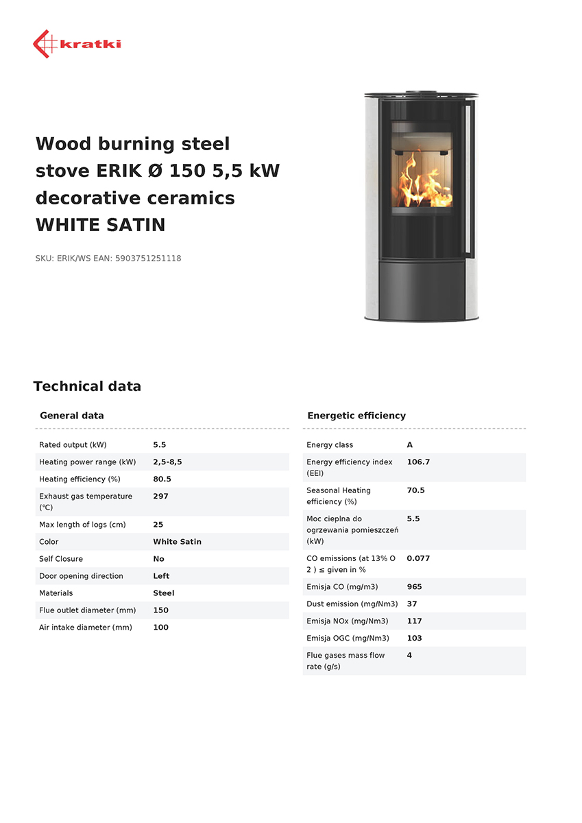 KRATKI ERIK/WS (WHITE SATIN) 5,5KW (40-60M2) ΕΝΕΡΓΕΙΑΚΗ ΣΟΜΠΑ ΞΥΛΟΥ ΑΠΟ ΧΑΛΥΒΑ ΜΕ ΛΕΥΚΑ ΚΕΡΑΜΙΚΑ TERMOTEC - Image 5