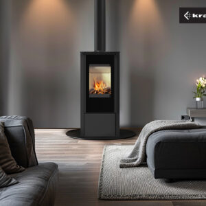 Alternative view of KRATKI HATI/BLACK (40-70M2) ΕΝΕΡΓΕΙΑΚΗ ΣΟΜΠΑ ΞΥΛΟΥ ΑΠΟ ΧΑΛΥΒΑ ΜΕ ΜΑΥΡΑ ΚΕΡΑΜΙΚΑ TERMOTEC