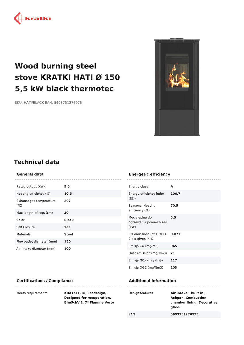 KRATKI HATI/BLACK (40-70M2) ΕΝΕΡΓΕΙΑΚΗ ΣΟΜΠΑ ΞΥΛΟΥ ΑΠΟ ΧΑΛΥΒΑ ΜΕ ΜΑΥΡΑ ΚΕΡΑΜΙΚΑ TERMOTEC - Image 4