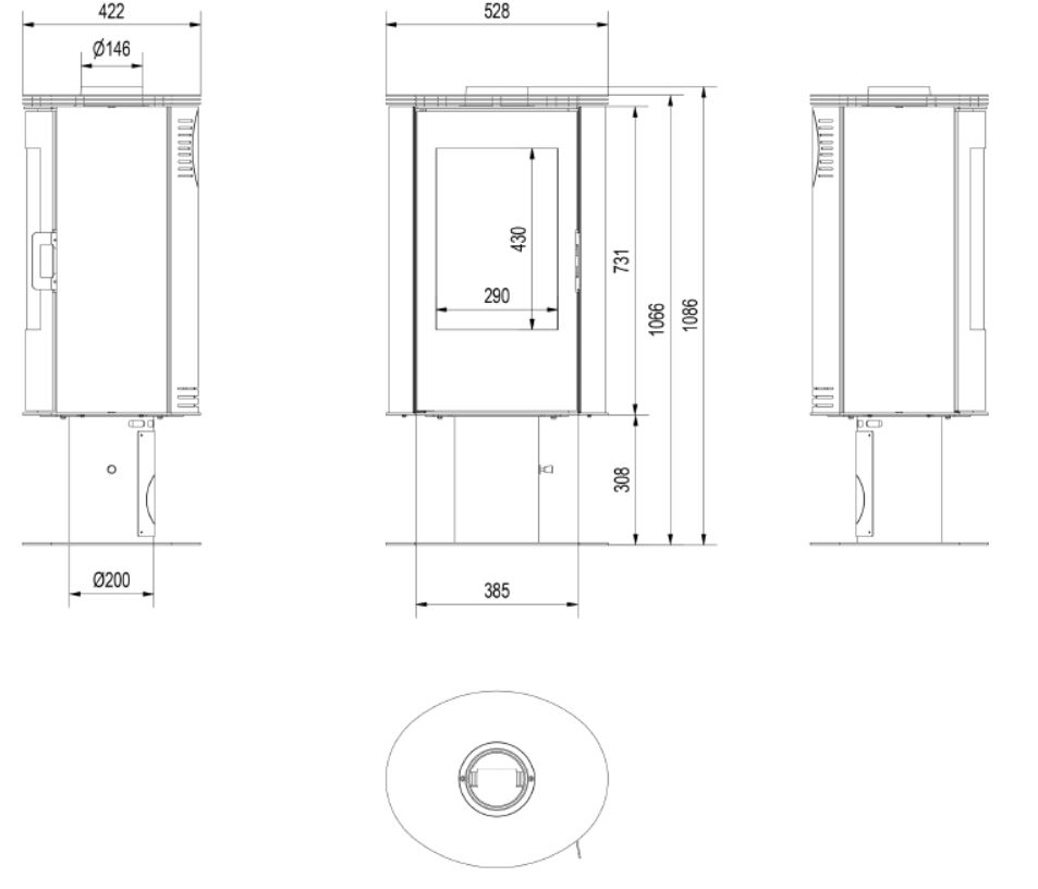 KRATKI KOZA/AB/S/N/DR/KAFEL/BIALY 8KW / 50-70m2 ΕΝΕΡΓΕΙΑΚΗ ΣΟΜΠΑ ΞΥΛΟΥ ΜΕ ΛΕΥΚΑ ΚΕΡΑΜΙΚΑ TERMOTEC - Image 3