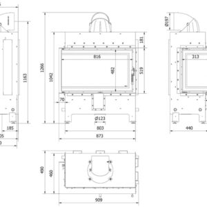 Alternative view of KRATKI LUCY/14/L/NEW/BLACK ΑΡΙΣΤΕΡΗ ΓΩΝΙΑ ΑΝΟΙΓΟΜΕΝΟ 14KW (100-150M2) ΕΝΕΡΓΕΙΑΚΟ ΤΖΑΚΙ ΑΕΡΟΘΕΡΜΟ ΜΕ ΜΑΥΡΑ ΚΕΡΑΜΙΚΑ TERMOTEC