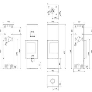 Alternative view of KRATKI REN/L/P 7,3KW ECODESIGN (75 - 100M2) ΕΝΕΡΓΕΙΑΚΗ ΣΟΜΠΑ ΑΠΟ ΧΑΛΥΒΑ ΜΕ ΛΕΥΚΑ ΚΕΡΑΜΙΚΑ TERMOTEC