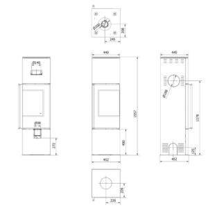Alternative view of KRATKI REN/M/P/BLACK 7,3KW ECODESIGN (75 - 100M2) ΕΝΕΡΓΕΙΑΚΗ ΣΟΜΠΑ ΑΠΟ ΧΑΛΥΒΑ ΜΕ ΜΑΥΡΑ ΚΕΡΑΜΙΚΑ TERMOTEC