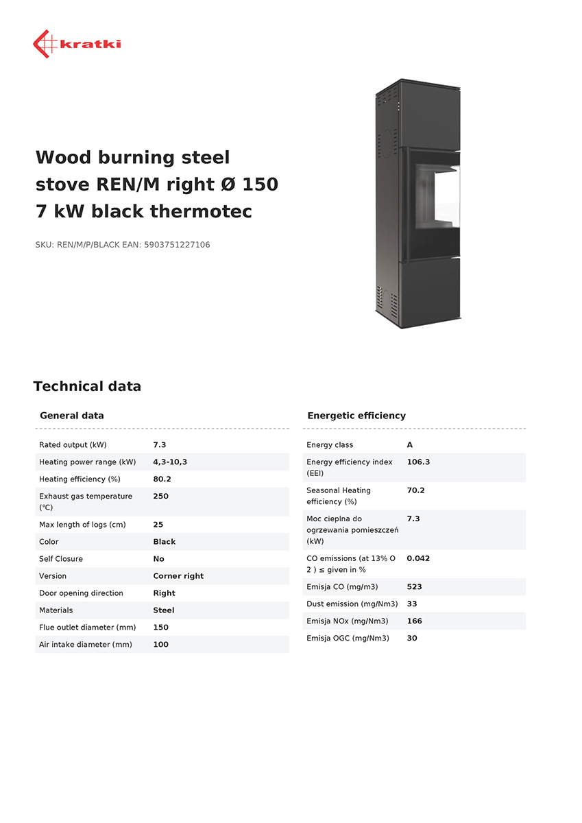 KRATKI REN/M/P/BLACK 7,3KW ECODESIGN (75 - 100M2) ΕΝΕΡΓΕΙΑΚΗ ΣΟΜΠΑ ΑΠΟ ΧΑΛΥΒΑ ΜΕ ΜΑΥΡΑ ΚΕΡΑΜΙΚΑ TERMOTEC - Image 5