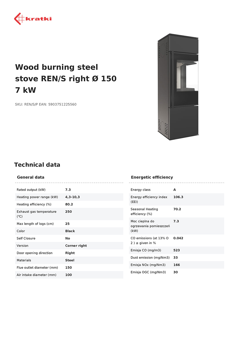 KRATKI REN/S/P 7KW ECODESIGN (70 - 95M2) ΕΝΕΡΓΕΙΑΚΗ ΣΟΜΠΑ ΑΠΟ ΧΑΛΥΒΑ ΜΕ ΛΕΥΚΑ ΚΕΡΑΜΙΚΑ TERMOTEC - Image 5