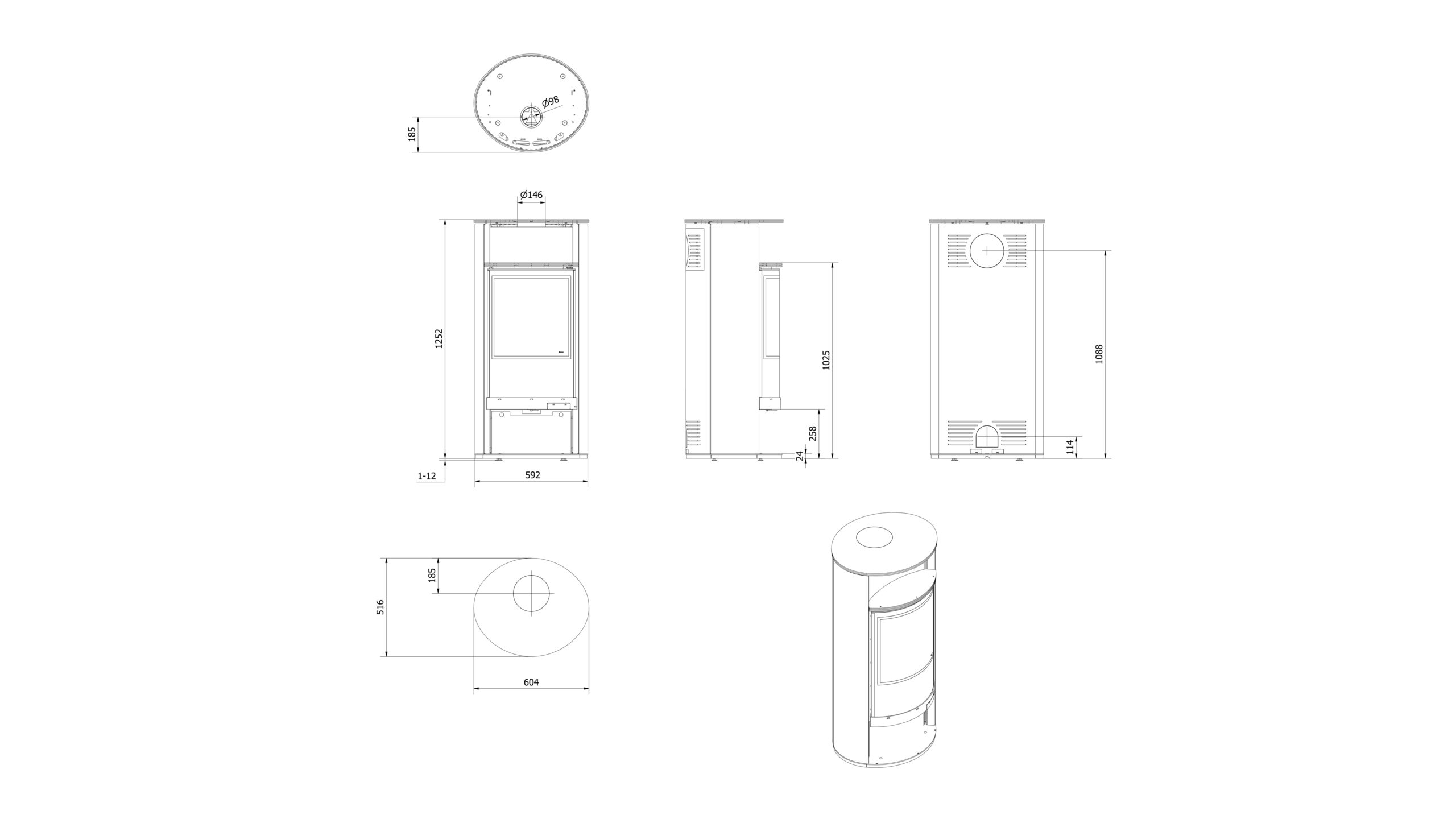 KRATKI RUNA ECODESIGN 8KW (50-70M2) ΕΝΕΡΓΕΙΑΚΗ ΣΟΜΠΑ ΞΥΛΟΥ ΑΠΟ ΧΑΛΥΒΑ ΜΕ ΛΕΥΚΑ ΚΕΡΑΜΙΚΑ TERMOTEC - Image 2