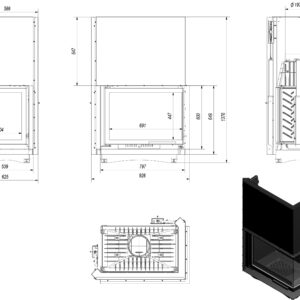 Alternative view of KRATKI AMELIA/P/BS/G ΔΕΞΙΑ ΓΩΝΙΑ 21KW / 200-250m2 ΕΝΕΡΓΕΙΑΚΟ ΤΖΑΚΙ ΜΑΝΤΕΜΕΝΙΟ ΜΕ ΣΥΡΟΜΕΝΗ ΠΟΡΤΑ