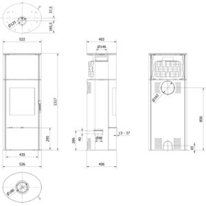 Alternative view of KRATKI KOZA/ROLLO/AKU 8KW ECODESIGN (50-70M2) ΕΝΕΡΓΕΙΑΚΗ ΣΟΜΠΑ ΞΥΛΟΥ ΑΠΟ ΧΑΛΥΒΑ ΜΕ ΕΠΕΝΔΥΣΗ TERMOTEC