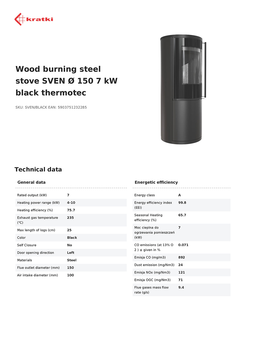 KRATKI SVEN/BLACK 7KW ECODESIGN (75 - 90M2) ΕΝΕΡΓΕΙΑΚΗ ΣΟΜΠΑ ΑΠΟ ΧΑΛΥΒΑ ΜΕ ΜΑΥΡΑ ΚΕΡΑΜΙΚΑ TERMOTEC - Image 4