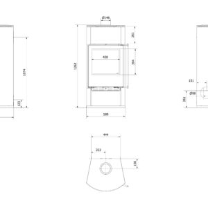 Alternative view of KRATKI TOFA ECODESIGN 8KW (50-70M2) ΕΝΕΡΓΕΙΑΚΗ ΣΟΜΠΑ ΞΥΛΟΥ ΑΠΟ ΧΑΛΥΒΑ ΜΕ ΛΕΥΚΑ ΚΕΡΑΜΙΚΑ TERMOTEC