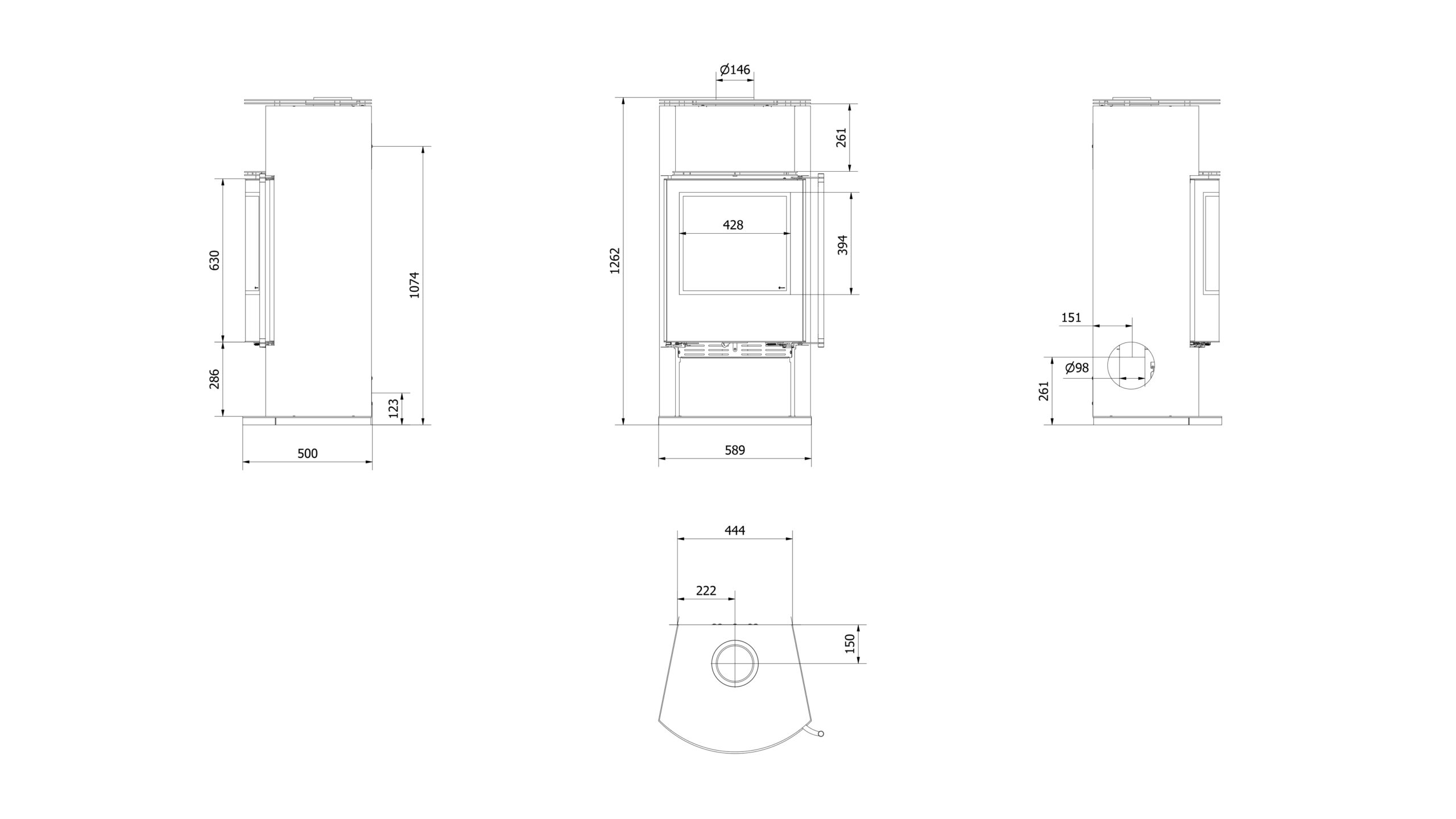 KRATKI TOFA ECODESIGN 8KW (50-70M2) ΕΝΕΡΓΕΙΑΚΗ ΣΟΜΠΑ ΞΥΛΟΥ ΑΠΟ ΧΑΛΥΒΑ ΜΕ ΛΕΥΚΑ ΚΕΡΑΜΙΚΑ TERMOTEC - Image 2