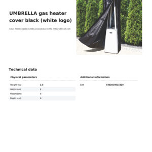Alternative view of KRATKI POKROWIEC/UMB/LOGO/BIALE ΠΡΟΣΤΑΤΕΥΤΙΚΟ ΚΑΛΥΜΜΑ UMBRELLA